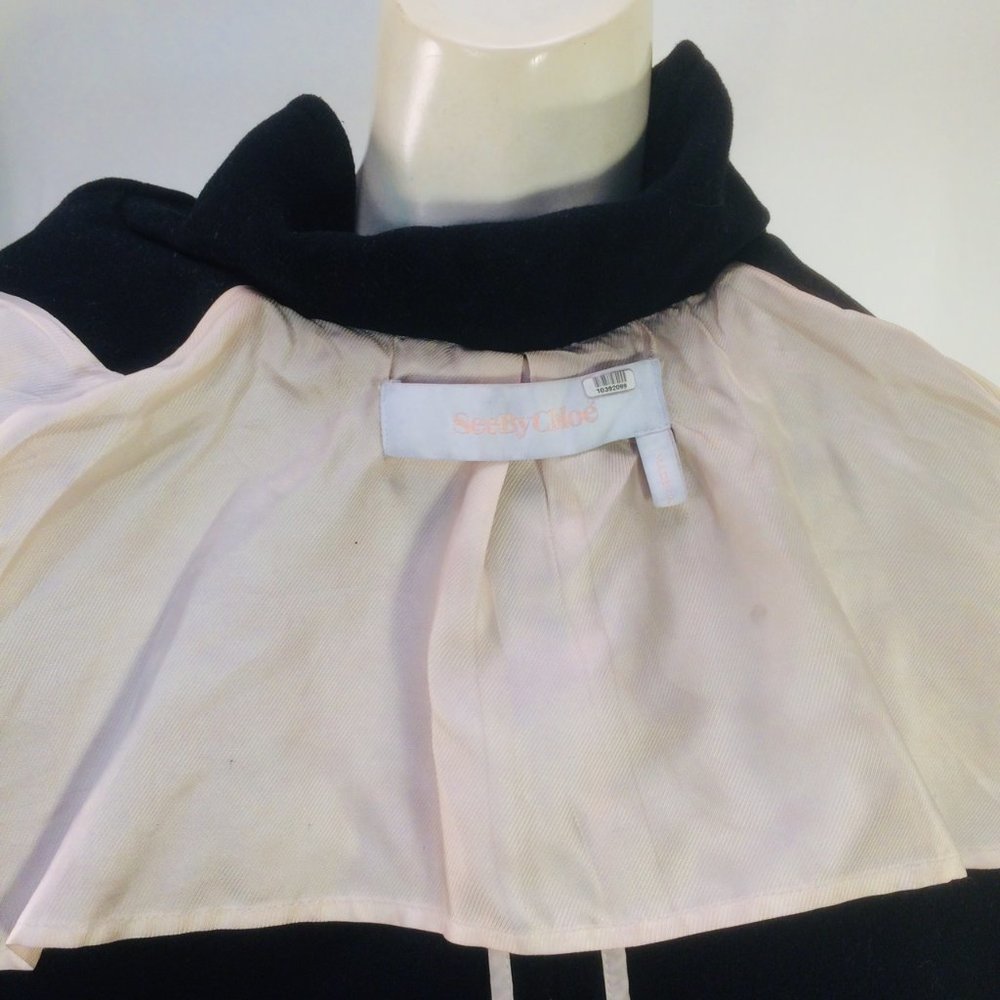 See by Chloe Wool Cape Coat Goth - AS IS - Picture 11 of 16